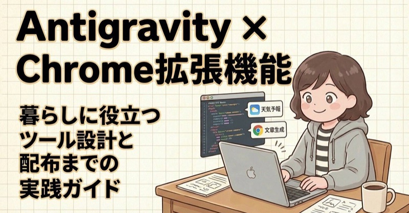【Antigravity×Chrome拡張機能】暮らしに役立つツール設計と配布の実践ガイド