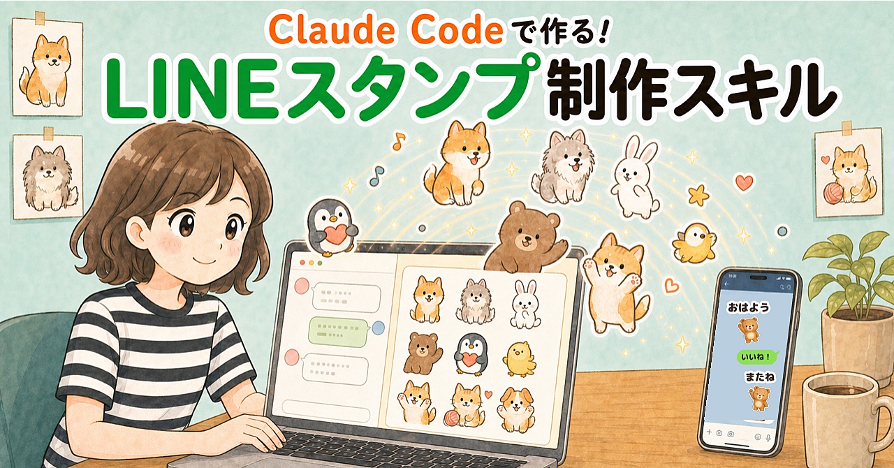 【200部突破】LINEスタンプ制作→申請までサポート!Claude Codeで使える「LINEスタンプ制作スキル」